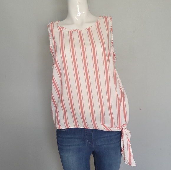 Madewell Side Tie Tank in Marcia Stripe, VGUC, Size M - Picture 2 of 8